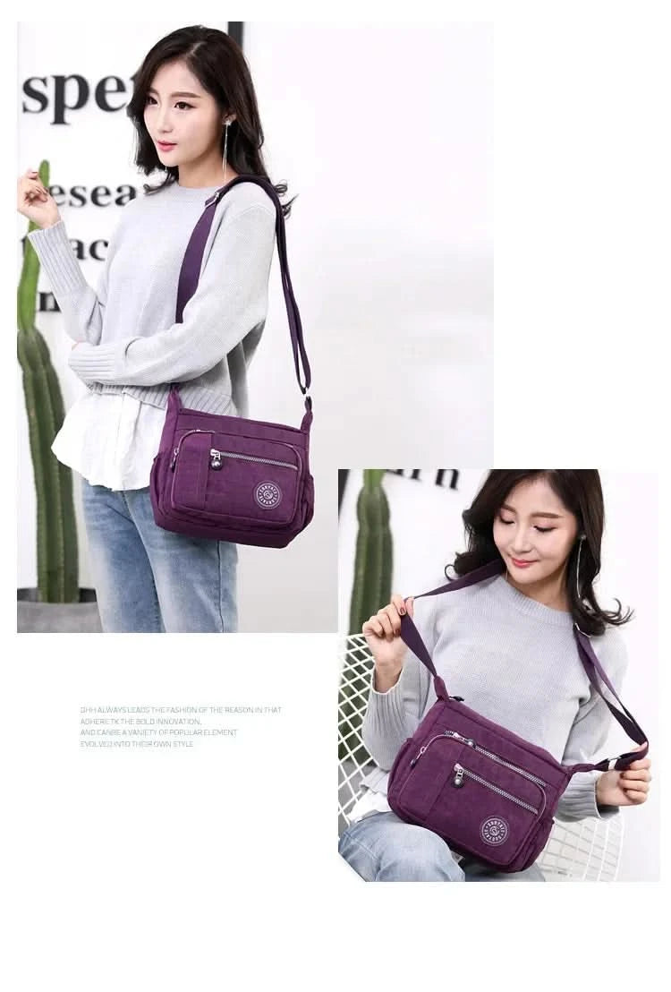 Large Capacity Nylon Crossbody Shoulder Bag for Home Use Middle-Aged And Elderly Women Casual Multi-Socket Slanting Bag - M & M Global