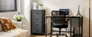JHK Dresser For Bedroom With 4 Fabric Drawers Nightstand Wardrobe Steel Frame Closet For Clothes Storage Cabinet Of Furniture