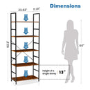 JHK 5 Tier Bookcase Bookshelf Modern Book Case For Books Corner Storage Organizer for Bedroom Home Office Kitchen Living Room