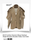 DEAT Fashion Orange Imitation Fox Fur Grass Coat Women's Round Neck Plush Thick Jacket Winter New 7A1578