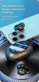 Original Sony Wireless Earbuds Clip Ear Bluetooth Headset Charging Earphones Power Display Headphones for IPhone Sport With Mic