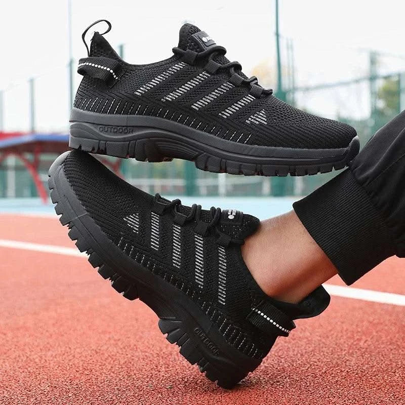 2025 Men's Running Shoes Knitted Mesh Breathable Fashion Casual Sports Shoes Comfortable Fitness Lightweight Men's Casual Shoes - M & M Global