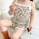 Baby Clothes Sets Summer Toddler Girl Strap Suits Cotton Printing Baby Boy Tops Tee and Shorts Infant Tracksuit Newborn Sets - M & M Global