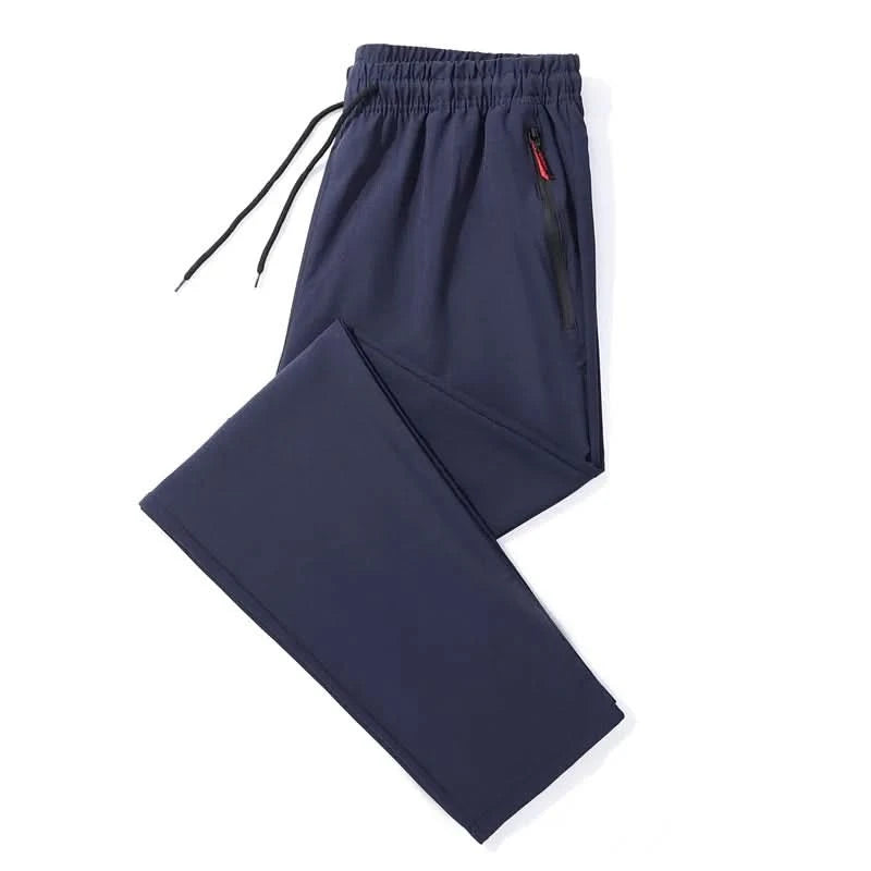 Men's Casual Pants Stretch Slim Fit Elastic Waist Jogger Korean Classic Blue Black Gray Male Brand Trousers Plus Size - M & M Global