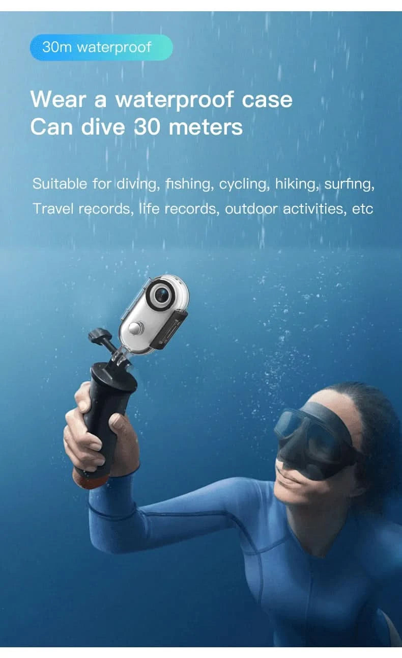 Pocket 4K Mini Camera  Magnetic Wearable Cam with Waterproof Shell WiFi Bike Camera Friendly for Casual Cycling Vlog Home Use - M & M Global