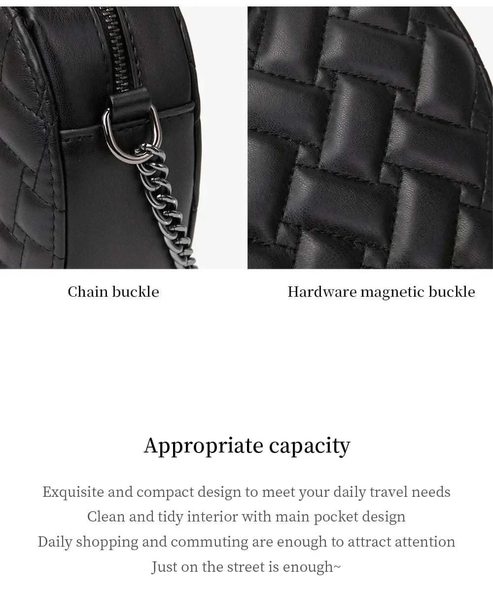 2024 Women's Heart-Shaped Herringbone Crossbody Bag with Eagle and Bird Head Shoulder Bag Chain Purse - M & M Global