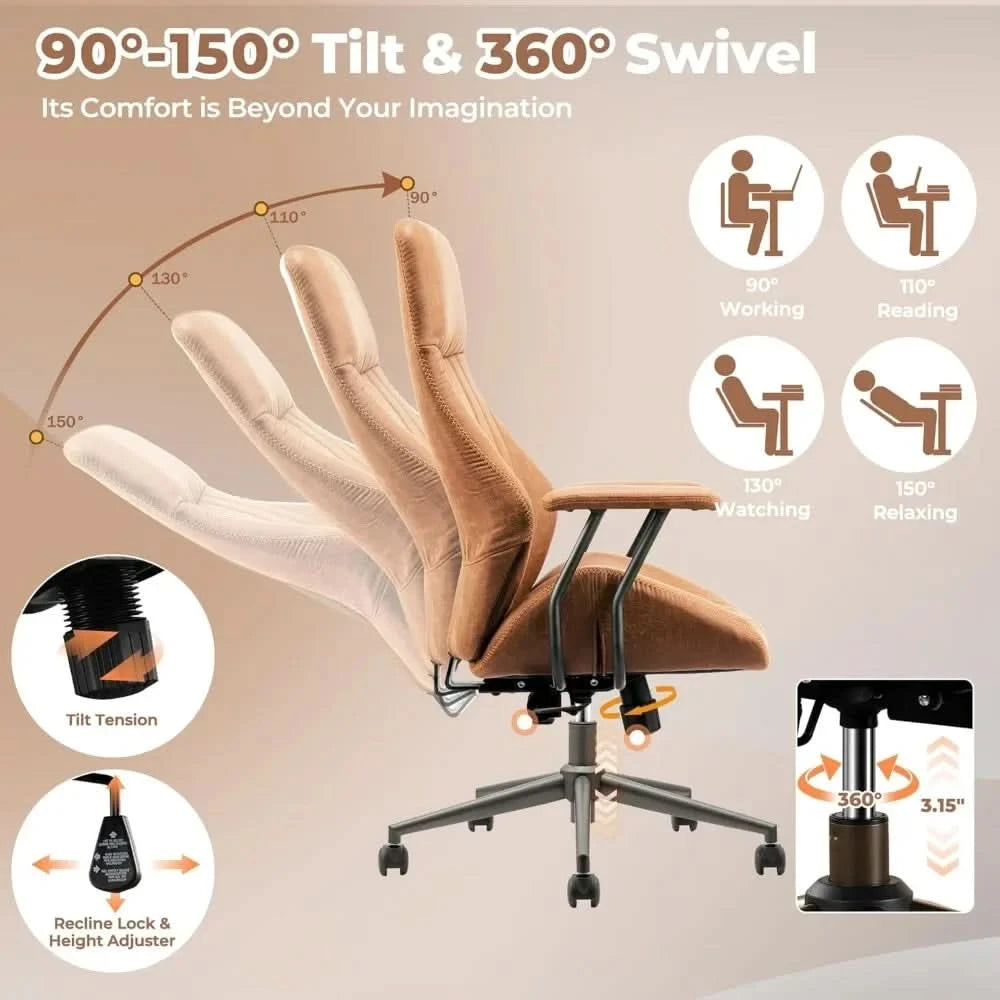 Gaming Chair with Breathable Fabric – Pocket Spring Cushion, Comfortable Office Chair with Gel Pad & Storage Bag