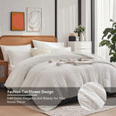 7Pcs solid color cut flower design Comforter Set, 100% microfiber soft and breathable Soft and durable bedding set Ideal gift