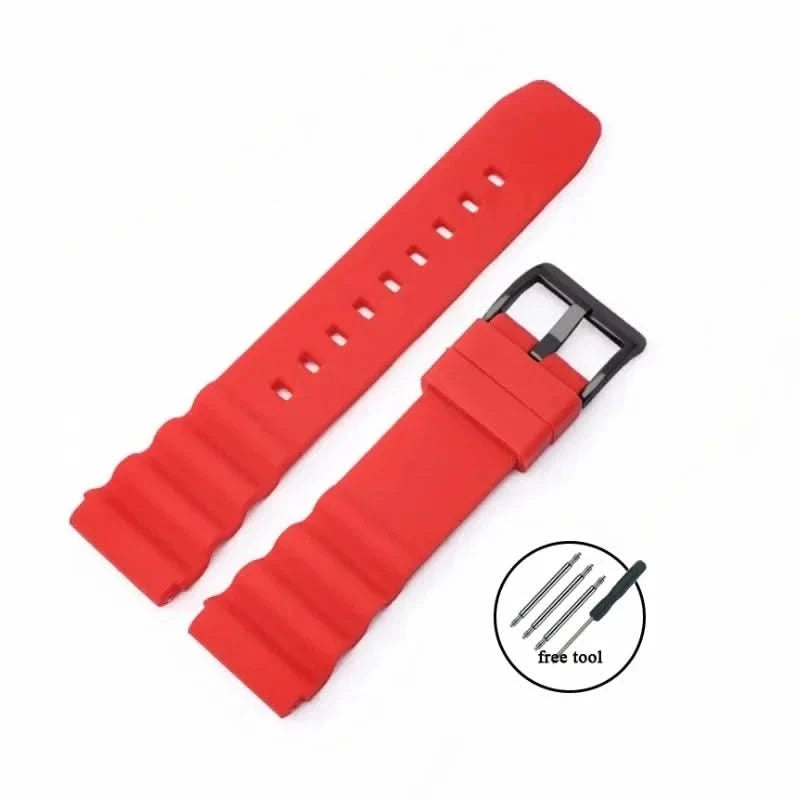 Silicone Watch Band 20mm 22mm For Rolex SUBMARINER Waterproof Diving Bracelet For Citizen For Seiko SKX007 SRP777J1 Sports Strap - M & M Global