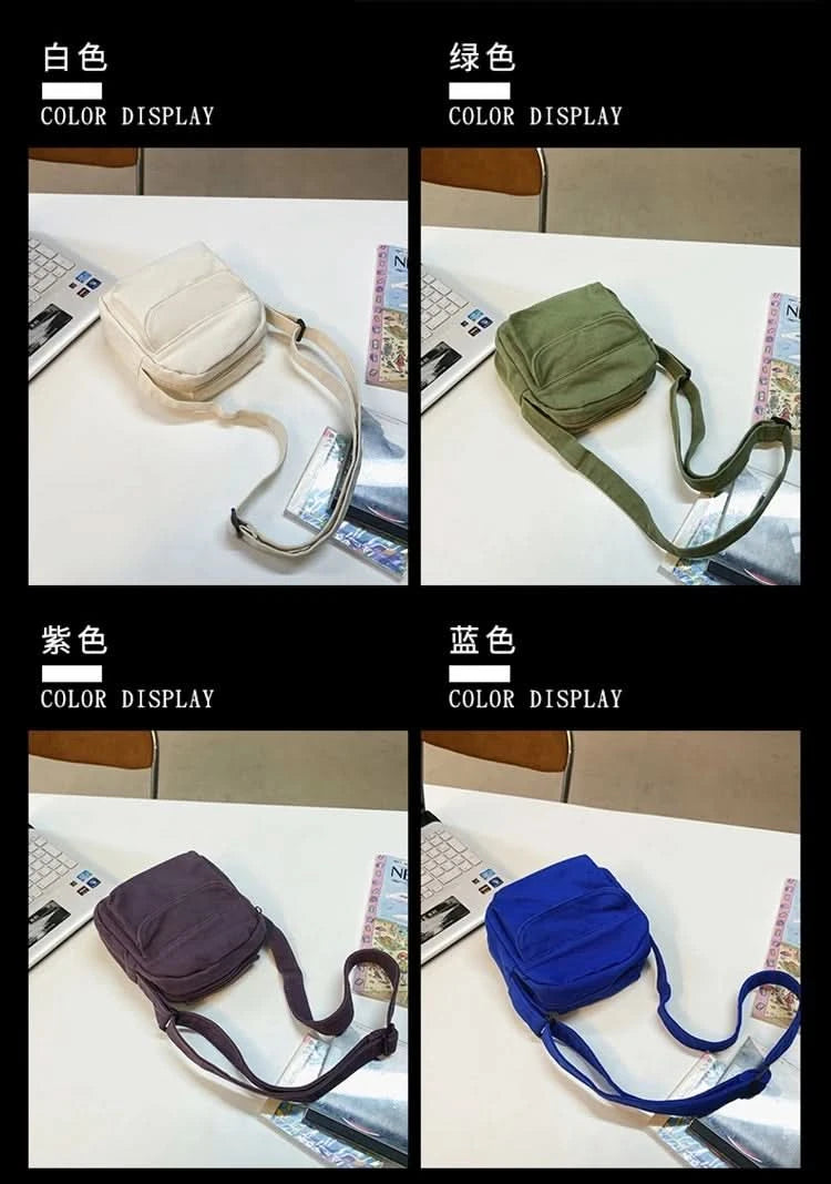 Fashion Small Canvas Crossbody Bags for Women 2025 Mini Shoulder Phone Purse Girl Student Cotton Cloth Mini Female Handbags Flap - M & M Global