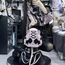 Korean Fashion Y2k Punk Backpack Lace Bow Cat Ear Lotus Lace Decoration Lolita Backbag PU Leather Large Capacity Women Backpack - M & M Global