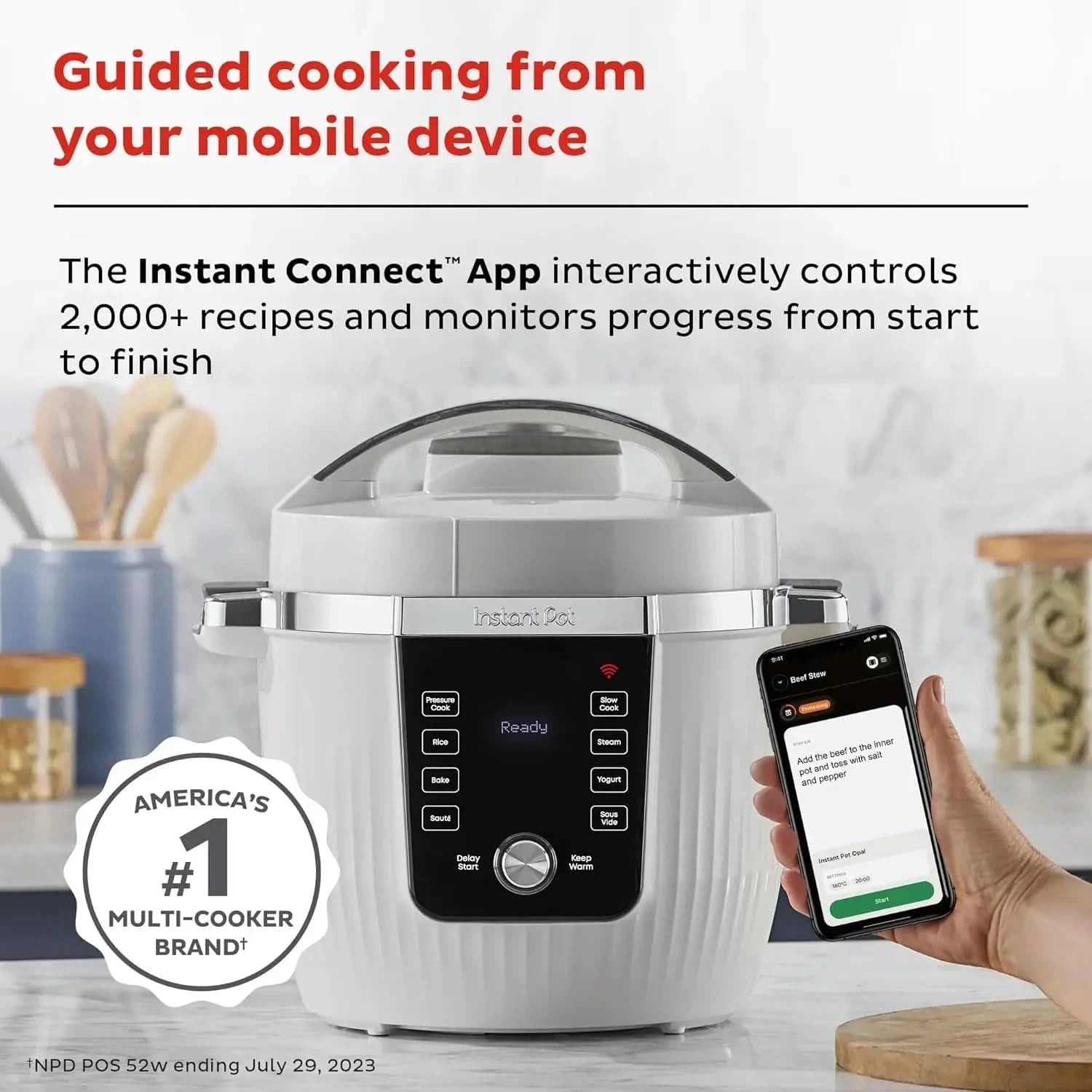 PRO Max Wi-Fi Smart 10-in-1 Pressure Cooker, Steamer, Saute, Warmer, Rice Cooker, Yogurt Maker, Sous Vide, Baker, NutriBoost - I - M & M Global