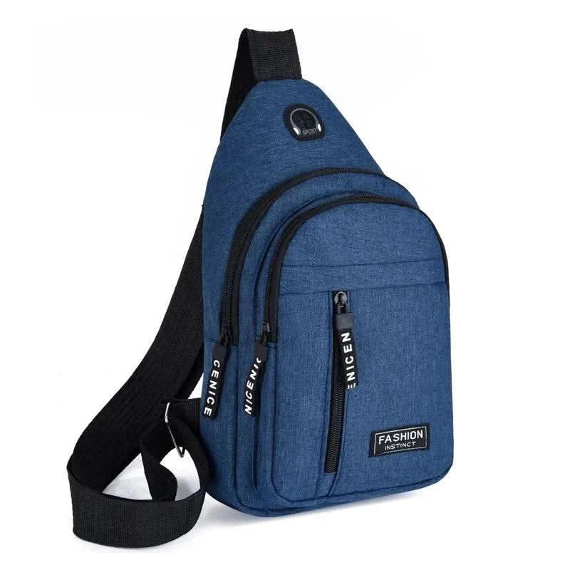 2025 New Multifunctional Chest Bag Men's Fashion Trend Oxford Cloth Shoulder Bag Korean Style Casual Waterproof Messenger Bag - M & M Global