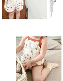Baby Clothes Sets Summer Toddler Girl Strap Suits Cotton Printing Baby Boy Tops Tee and Shorts Infant Tracksuit Newborn Sets - M & M Global