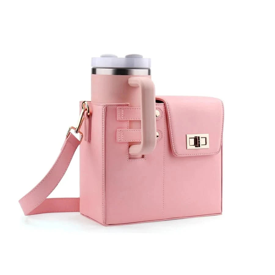 Outdoor portable crossbody water cup protection multifunctional universal water bottle storage bag single shoulder solid color - M & M Global