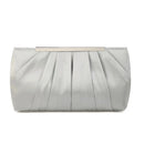 European and American pleated silk polyester dinner bag, simple and generous ladies hand bag, large capacity ladies bag - M & M Global