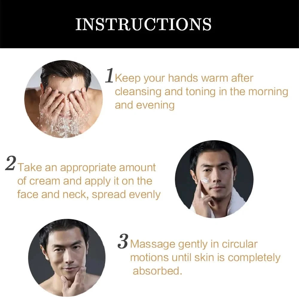 Men's Retinol Collagen Face Cream Skincare Moisturizing Brightening Hydrating Smooth Wrinkles Firming Facial Men Skin Care - M & M Global