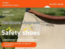 Men’s Steel Toe Work Shoes Widen Metatarsal Protection Puncture-Resistant Slip & Abrasion-Resistant Construction Work Shoes