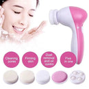Electric Facial Cleaner 5 IN 1 Face Cleansing Brush Wash Machine Spa Skin Care Massager Blackhead Cleaning Facial Cleanser Tools - M & M Global