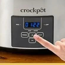 6 Quart and Split 2.5 Quart Double Slow Cooker and Food Warmer, Programmable Slow Cooker with Timer, Stainless Steel - M & M Global
