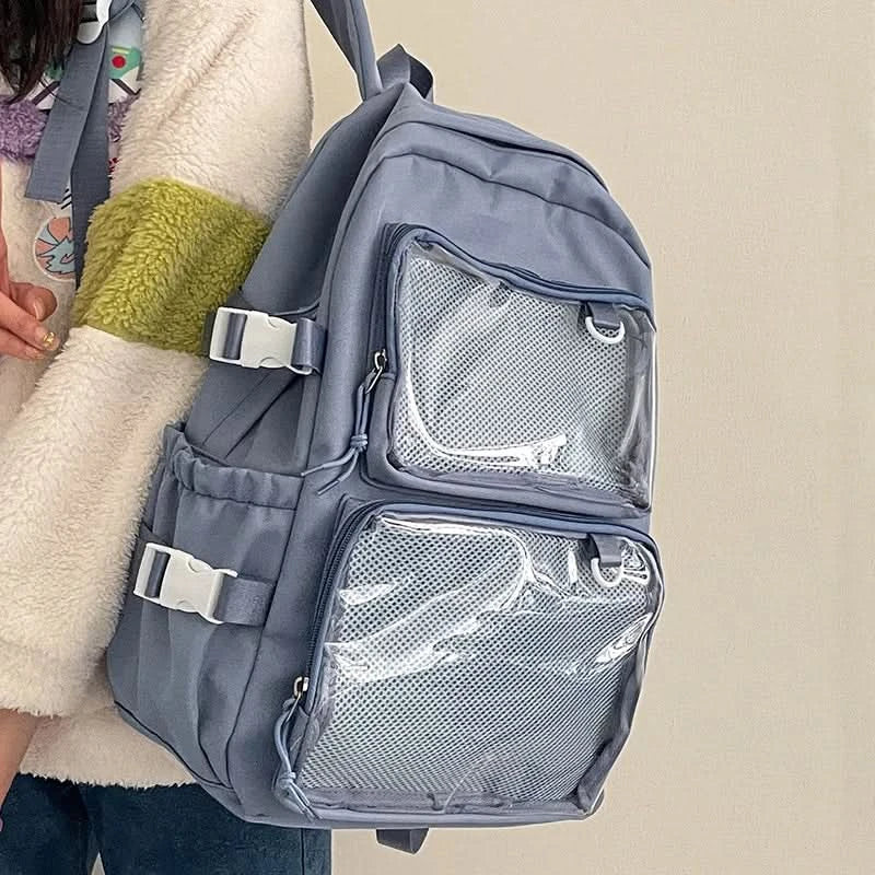 Japanese Style Transparent Ita Bag for Girls Comic Cons Large Capacity Women Backpack Fashion School Bags for College Student JK - M & M Global