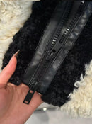 Original high-quality 2026 new women's jacket top patchwork faux fur effect coat