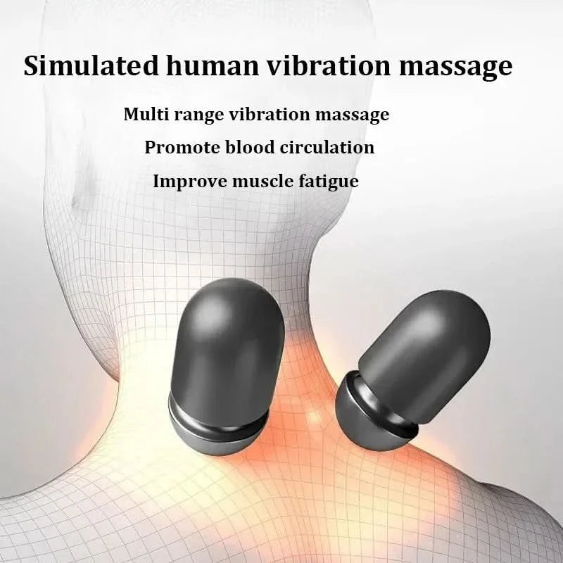 Heating Vibration Neck Massager Electric Cervical Pillow Back Traction Relax Sleeping Shoulder Neck Trapezius Muscle Massager - M & M Global