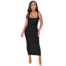 Summer Casual Sexy Square Neck Sleeveless Women's Dress