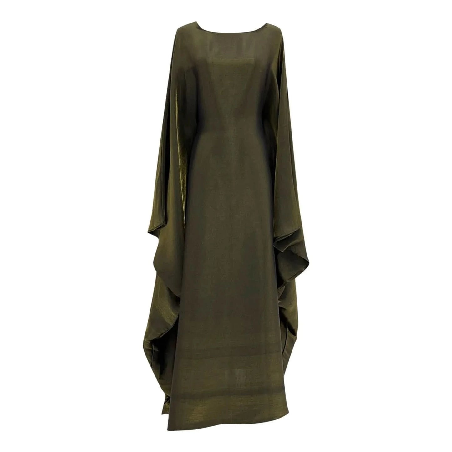 Ramadan Satin Abaya Islam Muslim Summer Batwing Sleeve Maxi Dress Kebaya Abayas For Women Kaftan Robe Musulmane Femme Vestidos - M & M Global