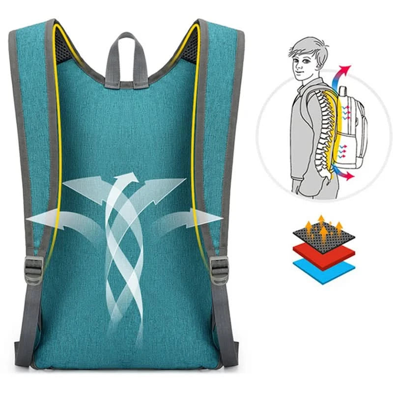 Portable Foldable Backpack,Men Women Ultralight Folding Bag,Outdoor Climbing Cycling Hiking  Knapsack Travel Daypack - M & M Global