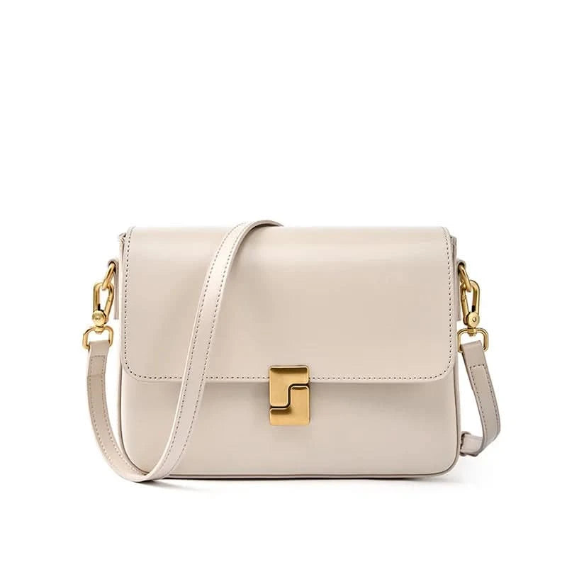 Genuine leather tofu bag large capacity high-end sense one-shoulder armpit commuting practical cowhide crossbody women's bag - M & M Global