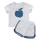 Summer 2pcs Children Clothes Sets Korea Moon Print Outfits Muslin Patchwork Casual Suits Kids Shorts T-shirt Boys Girls Outfits - M & M Global