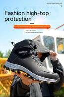 Non Slip Safety Boots for Men Work Anti-smash Indestructible Shoes Steel Toe Protective Anti-puncture Man Work Safety Boots