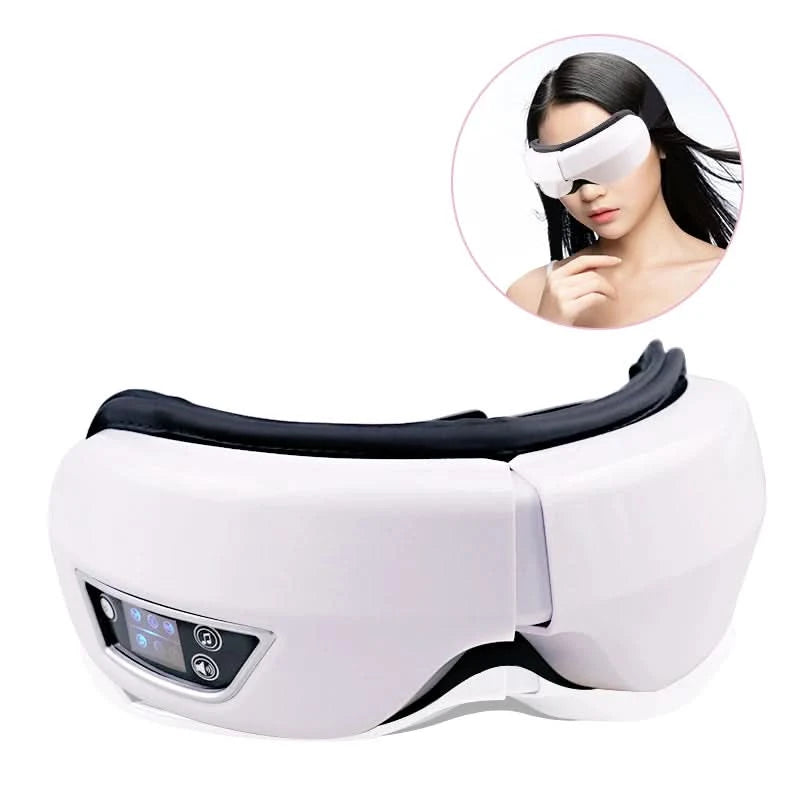 Smart Eye Massager Rechargeable Eye Mask For Dark Circles, Puffiness Dry Eyes Fatigue Relief Perfect For Sleep & Travel - M & M Global