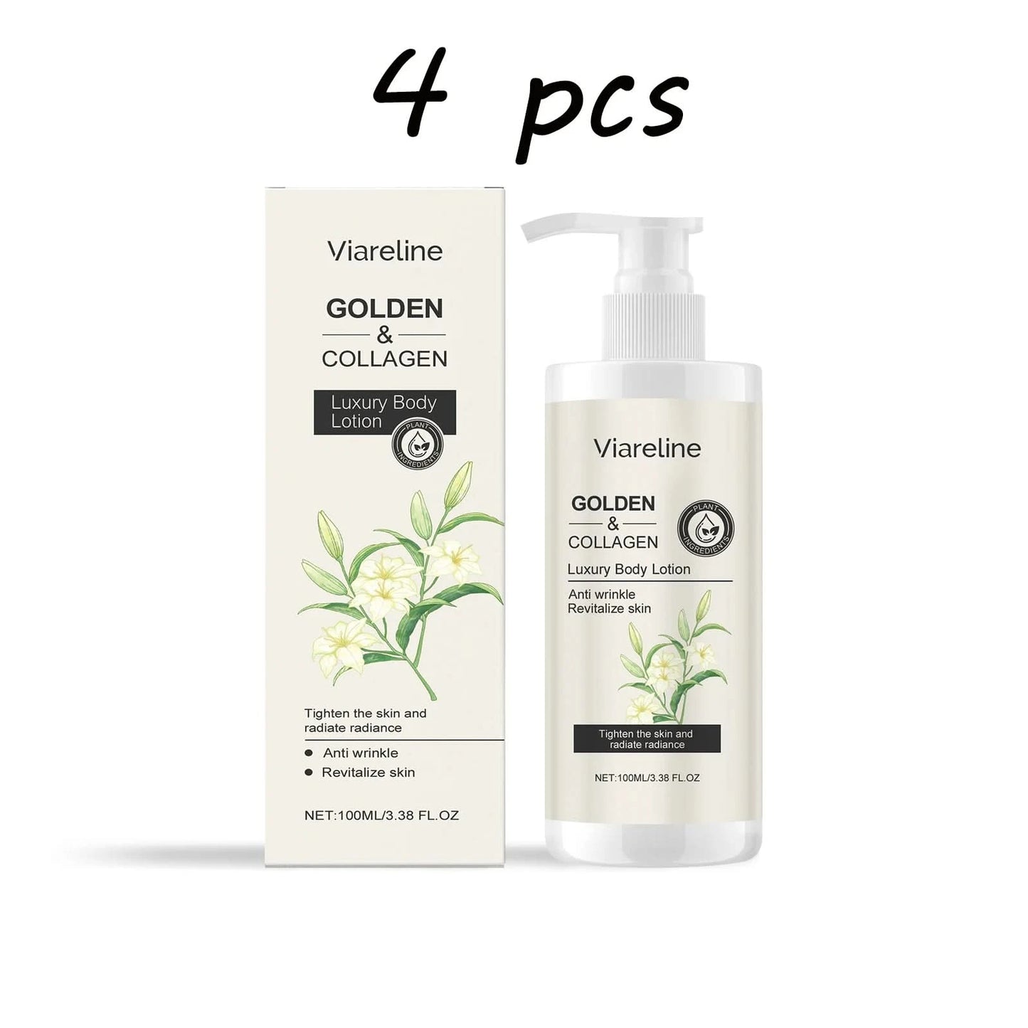 Viareline Collagen Body Lotion Floral Scent Moisturizing Improve Skin Smoothness Non-greasy Anti-wrinkle Luxury Body Cream - M & M Global