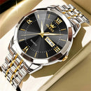 OLEVS Men's Watches Causal Fashion Original Quartz Watch for Man Waterproof Stainless Steel Luminous Date Week Trend Dress Reloj - M & M Global