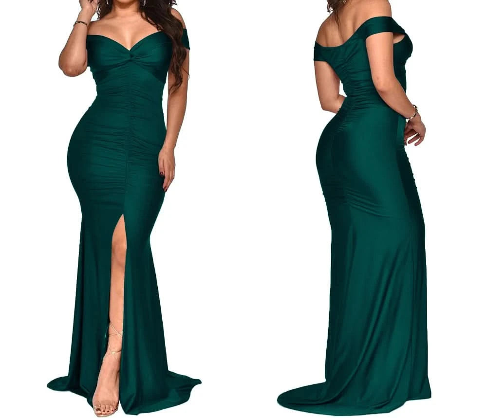 Women Long Dresses Sexy Backless Bodycon Evening Dresses Nightclub Maxi Dress Cocktail Birthday Party Welcome Prom Dress XSY039 - M & M Global