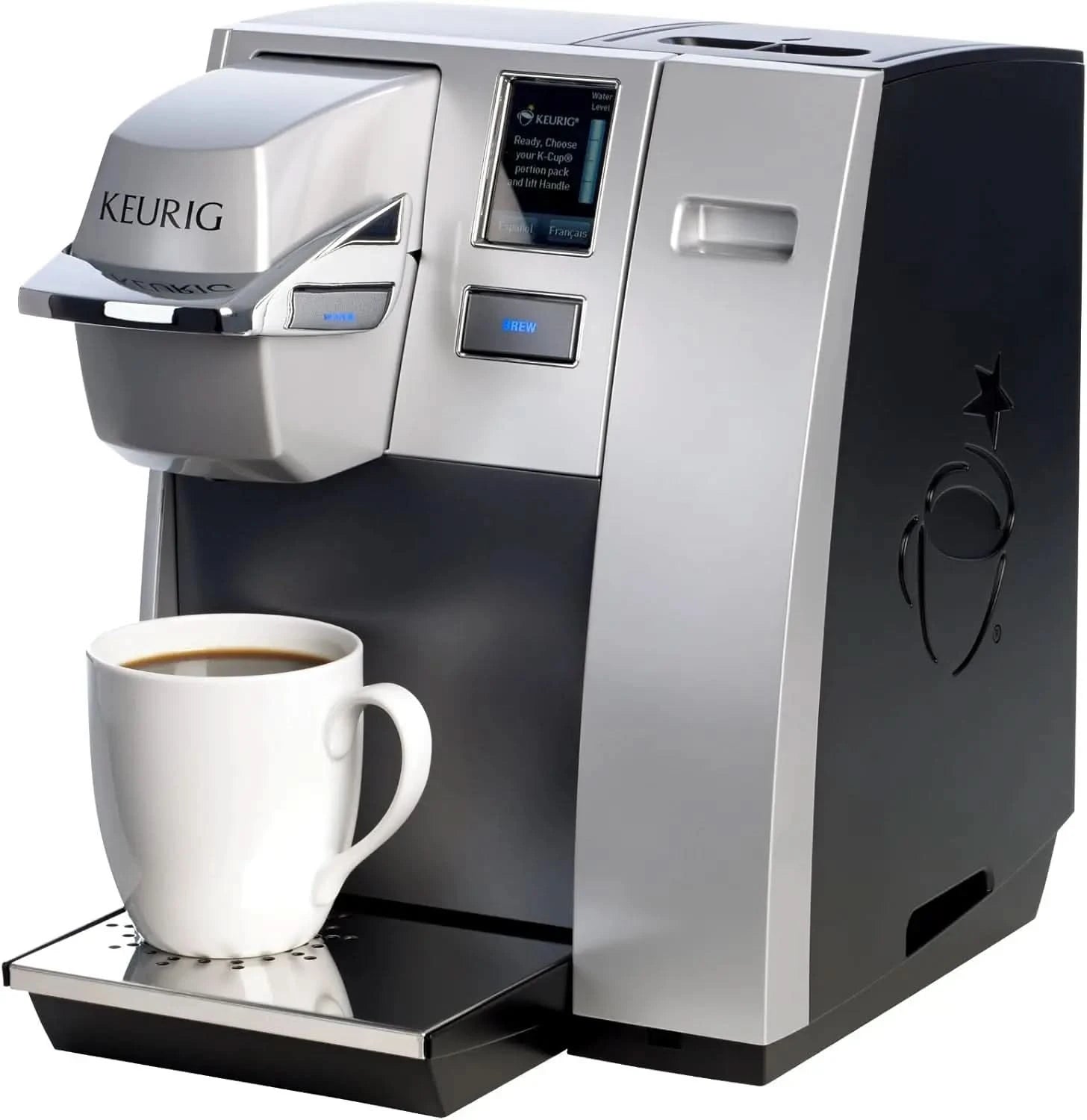 K155 Office Pro Single Cup Commercial K-Cup Pod Coffee Maker, Silver - M & M Global