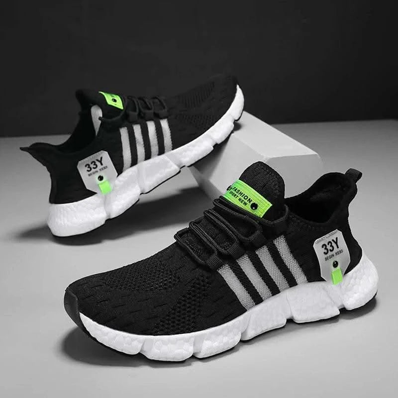 Breathable Mesh Men Shoes Trendy Lightweight Walking Flats Plus Size Male Tennis Sneakers Outdoor Running Fitness Shoes 2024 - M & M Global