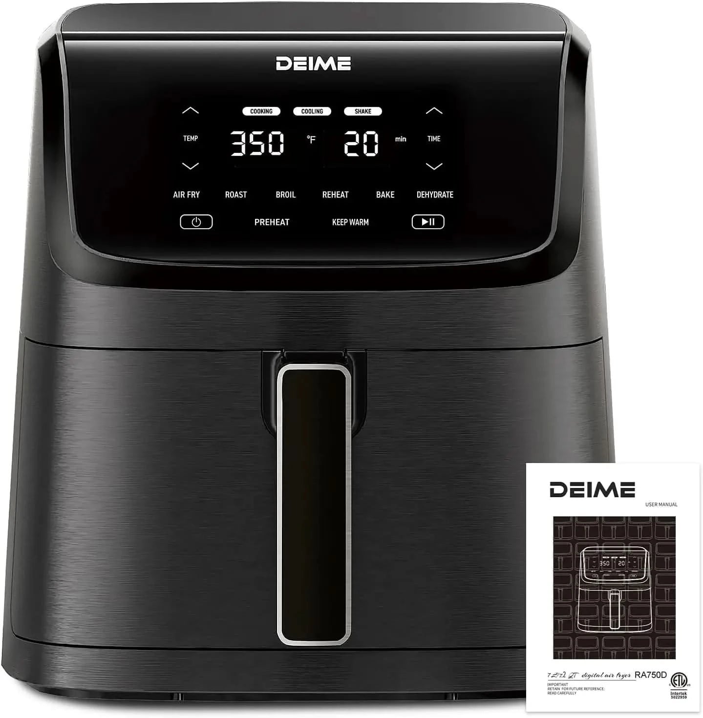 Air Fryer 7.2 QT 1700W Oilless Oven Healthy Cooker Air Fryers Large Capacity with 12 Presets, Visible Cooking Window, LCD Touch - M & M Global