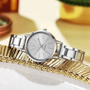 Luxury Watch for Women Simple Round Dial Stainless Fashion Gold Bracelet Quartz Wristwatch Students Ladies Watches Reloj Mujer - M & M Global