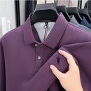 100% pure cotton fashionable men's brand Paul exquisite embroidered long sleeved spring autumn new comfortable casual POLO shirt