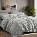 7 Pcs luxury cut flower design Comforter Set, soft microfiber, lightweight and breathable,Bedding Set for all seasons