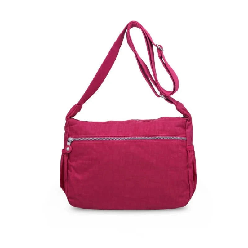 High Quality A4 Nylon Men Women Shoulder Messenger Bag Cross Body Purse Waterproof Lightweight Green Black Blue Purple Red M0938 - M & M Global