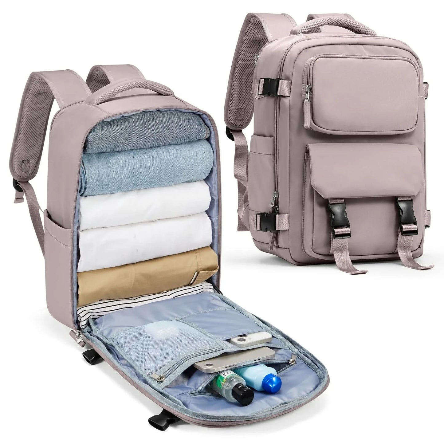 Travel Bakcpack for Women Reinforced Waterproof Notebook Backpack 45x36x20 Men Casual School Bakcpack Flight Cabin Bag 40x20x25 - M & M Global