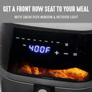Compact Electric Air Fryer Oven, 5.3 QT, PFAS-Free Ceramic Nonstick Drawer, 8 One Touch Digital Display, Easy View Window, Auto - M & M Global