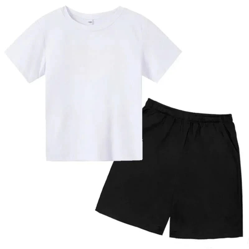 Hot Sales Summer Slam Dunk Master Pattern Print Children Short Sleeve T-shirt+Shorts 2pcs Set Kids Boy Girl Fashion Sportsuit - M & M Global