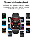Rugged Military Smart Watch Men For Android Ios IP67 Waterproof Sport Fitness Ai Voice Bluetooth Call Smartwatch 2024 New