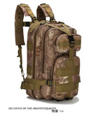 Men's Classic Tactical Backpack Travel Sports Camouflage Bag Outdoor Climbing Hunting Backpack Fishing Hiking Nylon 3P Pack Bag - M & M Global