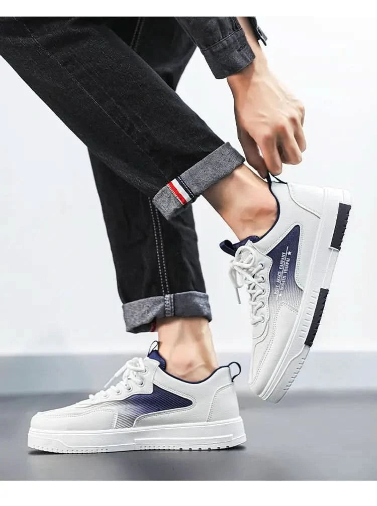 Versatile white shoes men's new 2025 summer casual breathable mesh board shoes fashionable sports height increasing men's shoes - M & M Global